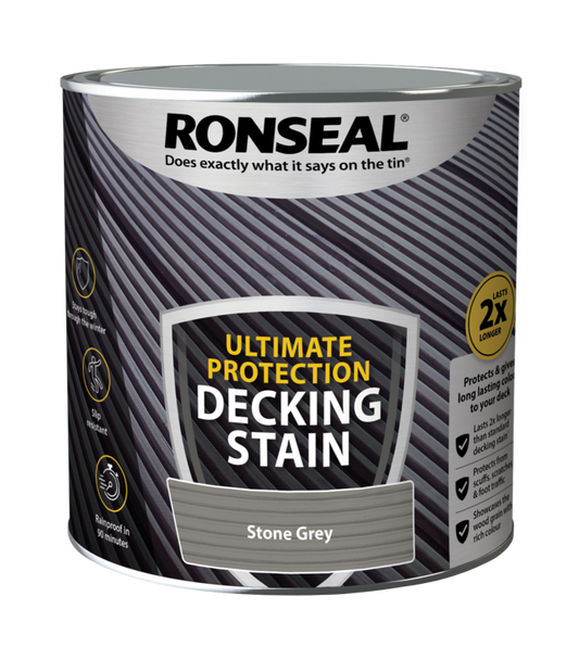 Ronseal Ultimate Protection Decking Stain 2.5L Stone Grey