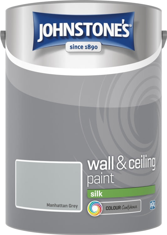 Johnstone's Wall & Ceiling Silk 5L Manhattan Grey