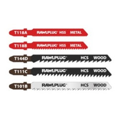 Rawlplug Jigsaw Blades For Wood And Metal Mixed Pack 5
