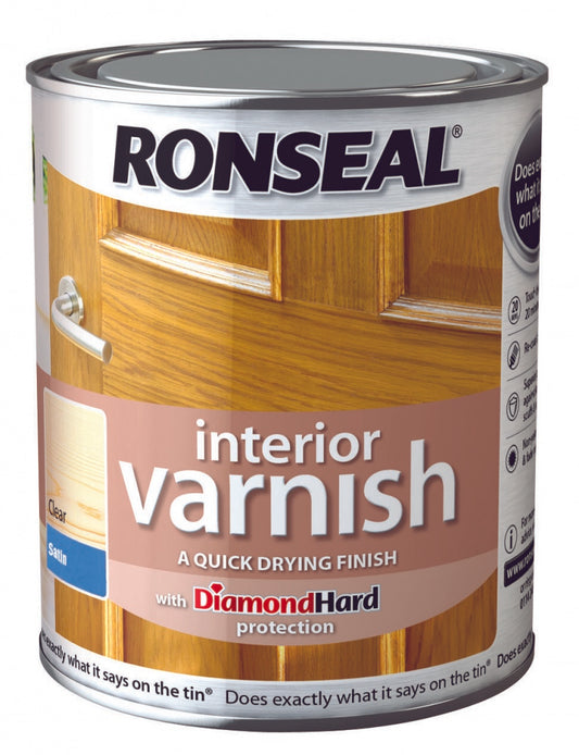 Ronseal Interior Varnish Satin 750ml Clear