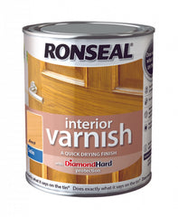 Ronseal Interior Varnish Satin 250ml Medium Oak