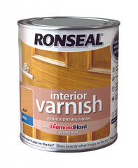 Ronseal Interior Varnish Satin 250ml Medium Oak