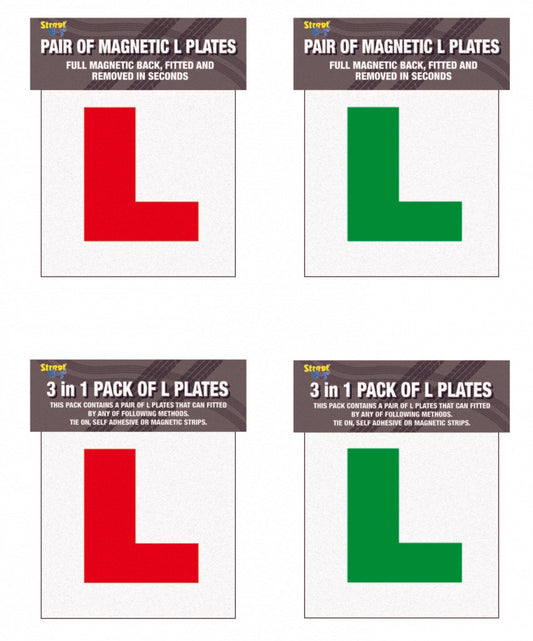 Streetwize Magnetic L Plate Pair