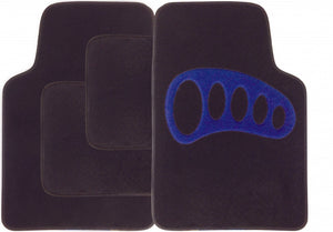 Streetwize Carpet Mat Set 4 Piece Black with Red Heel Pad