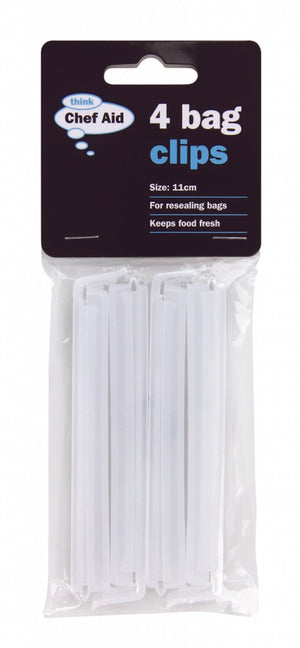 Chef Aid Bag Clips 11cm 4 Pack