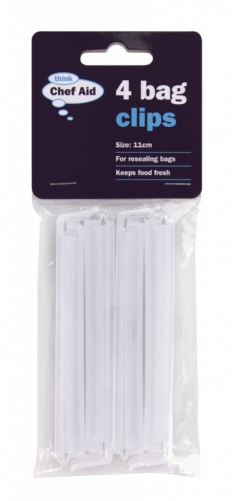 Chef Aid Bag Clips 11cm 4 Pack