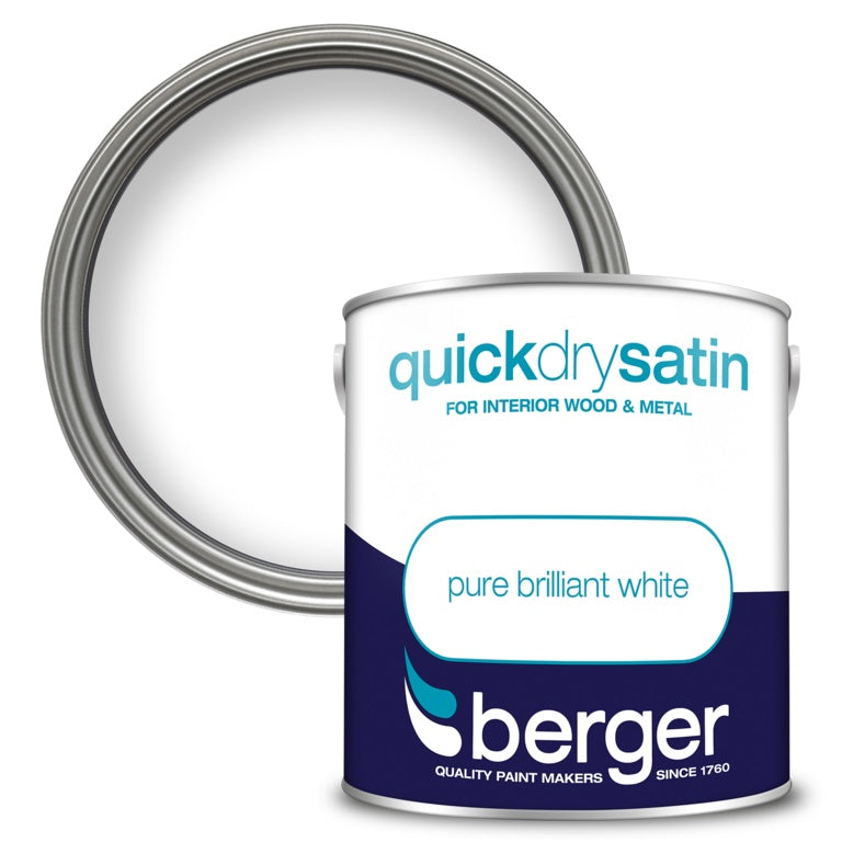Berger Quick Dry Satin 2.5L Brilliant White