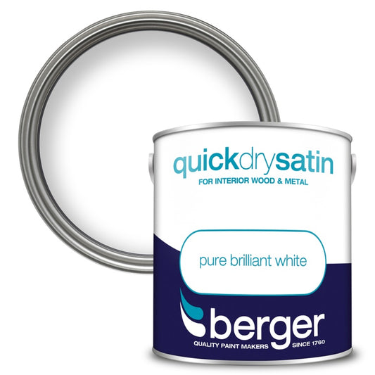 Berger Quick Dry Satin 2.5L Brilliant White
