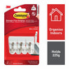 Command™ Small Wire Hooks 3 Hooks, 4 Small Strips