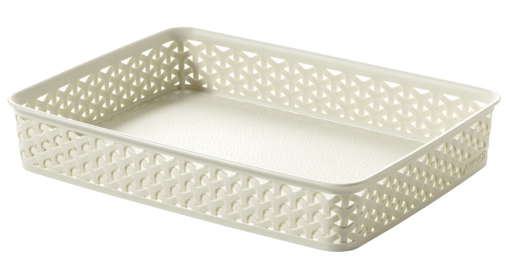 Curver My Style Rattan Tray Vintage White A4