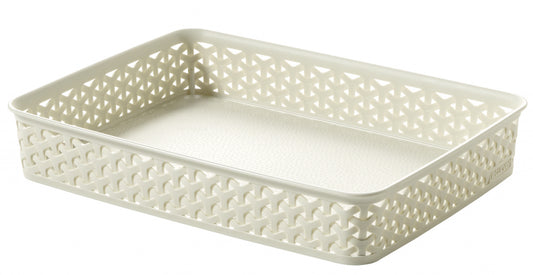 Curver My Style Rattan Tray Vintage White A4