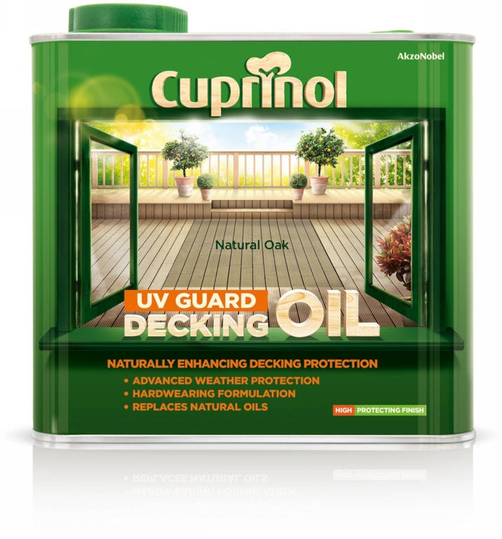 Cuprinol UV Guard Decking Oil 2.5L Natural Oak