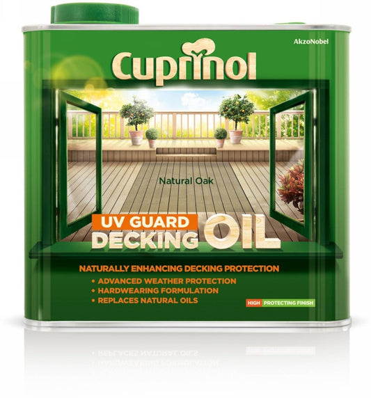 Cuprinol UV Guard Decking Oil 2.5L Natural Oak
