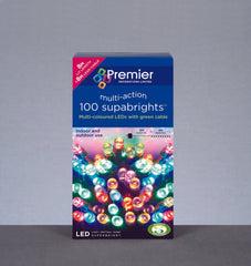 Premier 100 LED Multi Action Supabrights With Timer White/Green