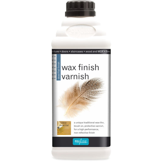 Polyvine Wax Finish Varnish Dead Flat Finish 500ml Clear