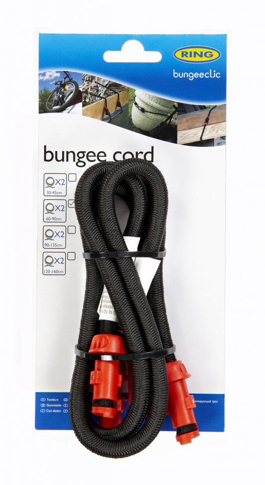 Ring Bungee Clic Cords Twin Pack 30cm