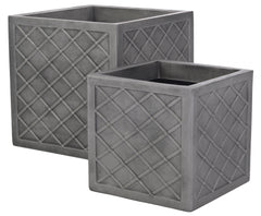 Sankey Lazio Planter Set Of 2 Pewter