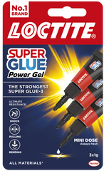 Loctite Super Glue Power Gel Mini Trio 3 x 1g