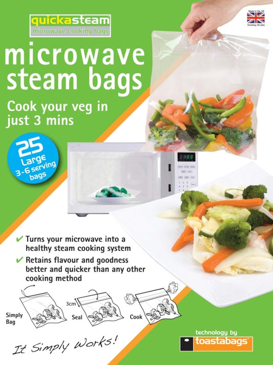 Planit quickasteam Microwave Steam Bags Large Pack 25