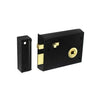 Securit Rim Latch With Snib Black 100mm
