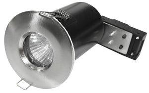 Powermaster IP65 Fire Rated Fixed Downlight Brushed Chrome