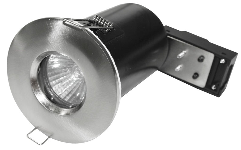 Powermaster IP65 Fire Rated Fixed Downlight Brushed Chrome