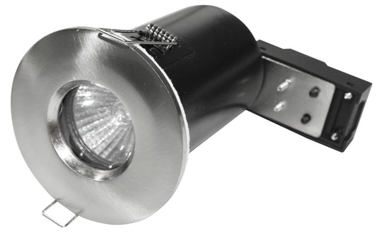 Powermaster IP65 Fire Rated Fixed Downlight Brushed Chrome