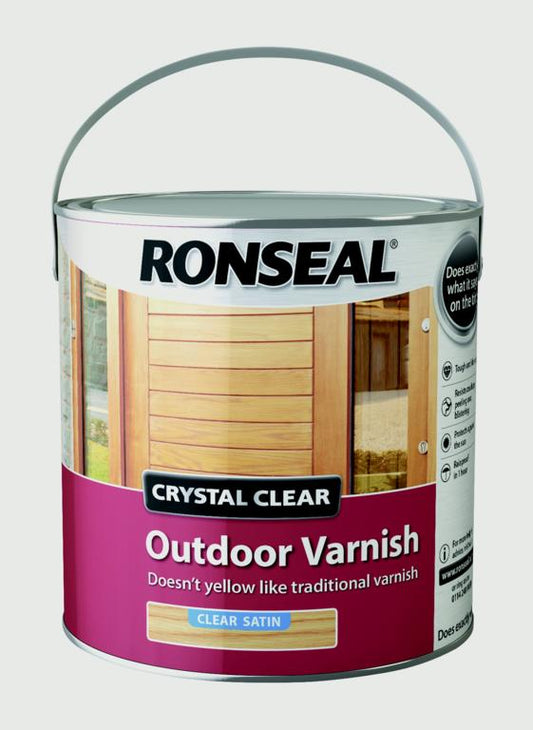 Ronseal Crystal Clear Outdoor Varnish 2.5L Satin