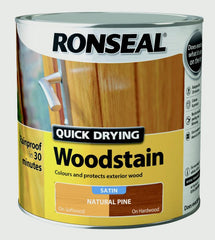 Ronseal Quick Drying Woodstain Satin 2.5L Natural Pine