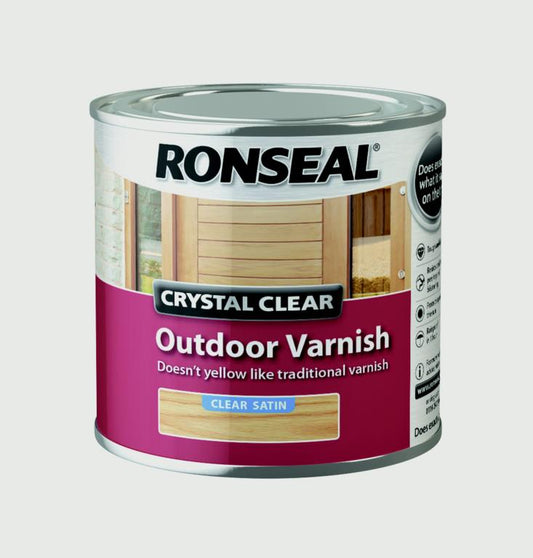 Ronseal Crystal Clear Outdoor Varnish 250ml Satin