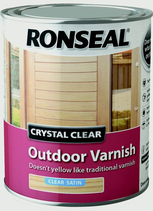 Ronseal Crystal Clear Outdoor Varnish 750ml Satin