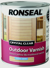 Ronseal Crystal Clear Outdoor Varnish 750ml Satin