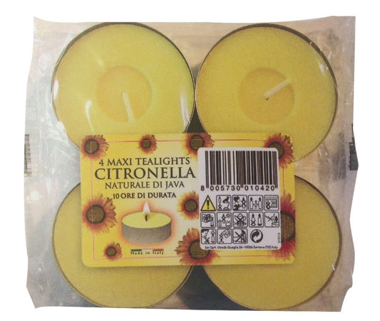 Price's Candles Citronella Maxi Tealights Pack 4