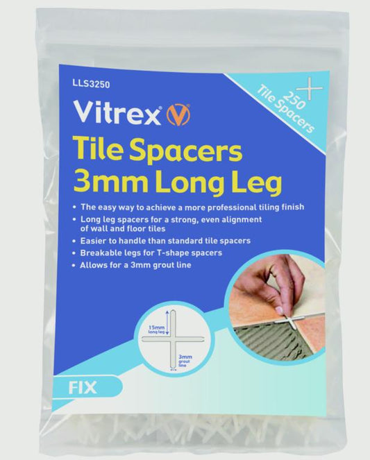 Vitrex Long Leg Tile Spacers 3x250