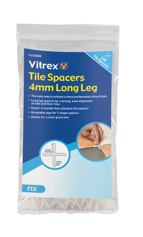 Vitrex Long Leg Tile Spacers 4x500