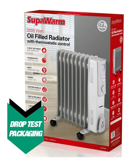 SupaWarm Oil Filled Radiator 2000w