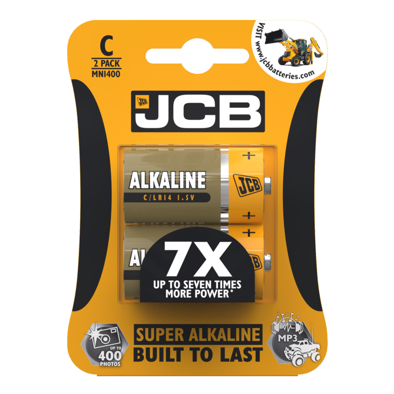 JCB Super Alkaline C Cell Batteries LR14
