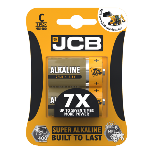 JCB Super Alkaline C Cell Batteries LR14