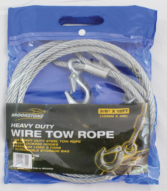 Brookstone Touring Wire Tow Rope (3/8IN X 12 FT)