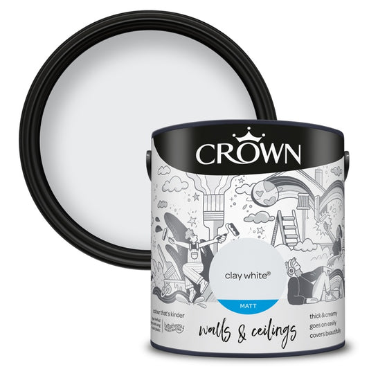Crown Walls & Ceilings Matt 2.5L Clay White