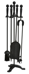 Hearth & Home All Black Companion Set 5 Piece 25"