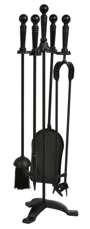 Hearth & Home All Black Companion Set 5 Piece 24"