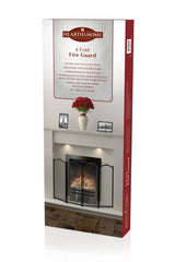 Hearth & Home Folding Fire Guard Black 4 Sections