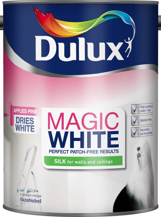 Dulux Magic White Silk 5L Pure Brilliant White