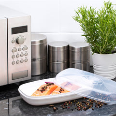 Pendeford Microwave It Fish Steamer Red