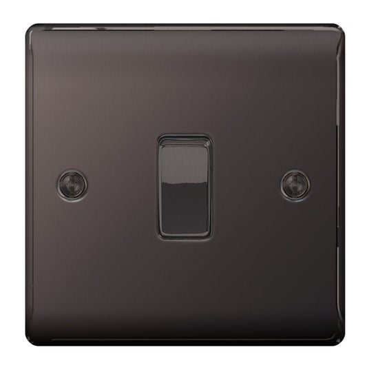 BG Nexus Metal Black Nickel 10ax Plate 2 Gang
