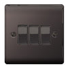 BG Nexus Metal Black Nickel 10ax Plate 2 Gang