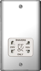 BG Chrome Shaver Socket Dual Voltage