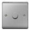 BG Brushed Steel 2way Push 400w 1 Gang