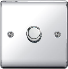 BG Chrome 2 Way Dimmer Switch 400w 1 Gang